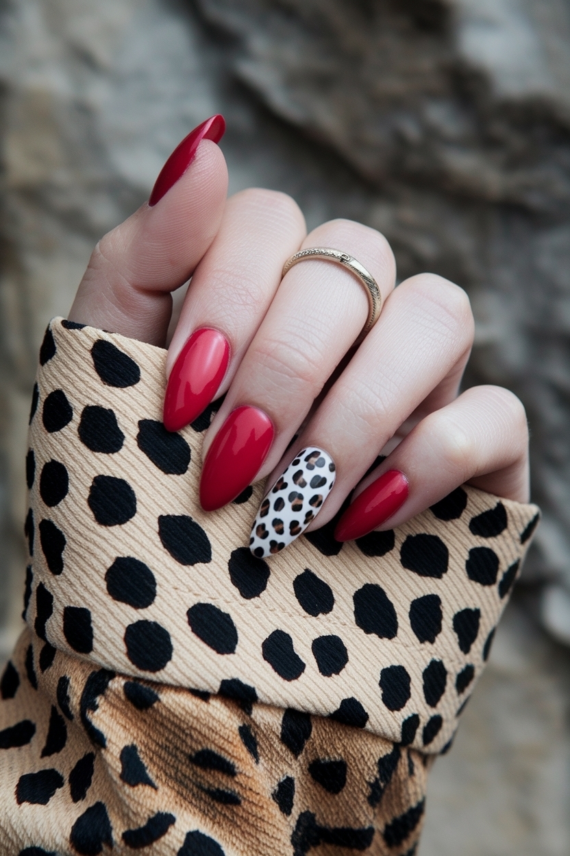 Cheetah Print and Red Nails: A Fashion Statement outfit idea