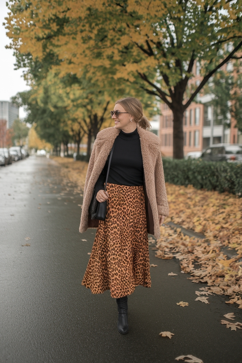 Cheetah Print Skirt Outfit Fall: Trendy Looks to Try outfit idea