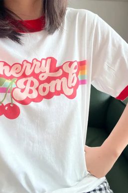 Cherry Bomb Ringer Tee