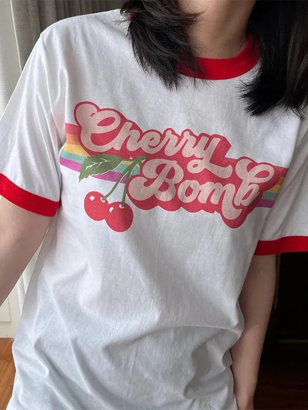 Cherry Bomb Ringer Tee