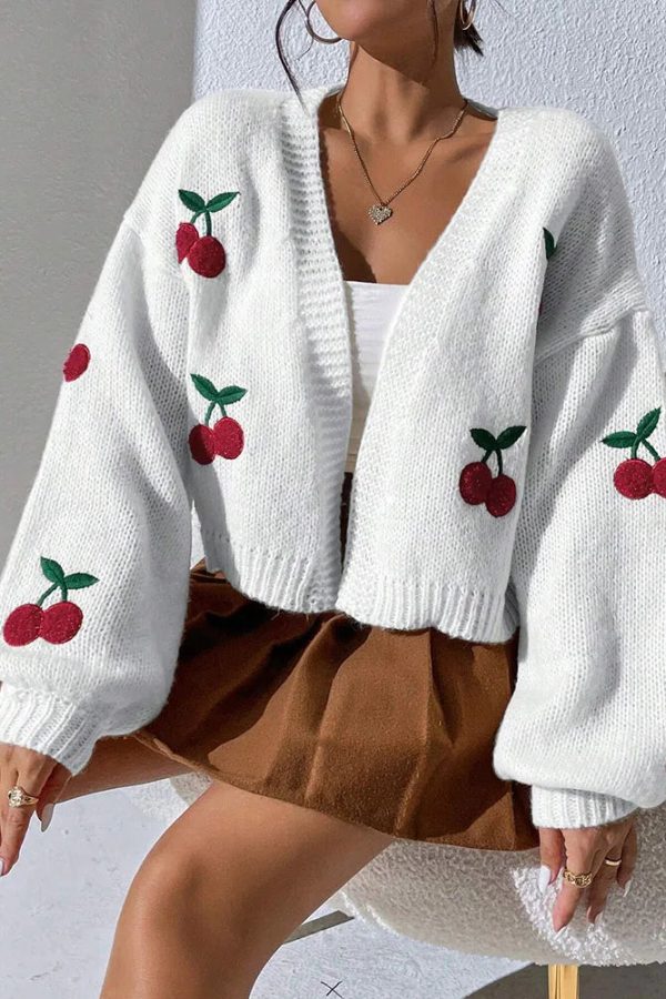 Cherry Knit Cardigan