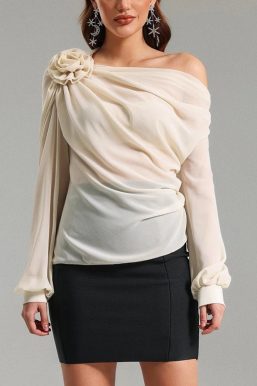 Chiffon One Shoulder Top