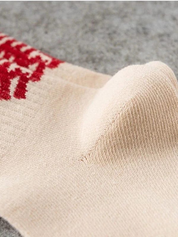 Chinese Graphic Crew Socks