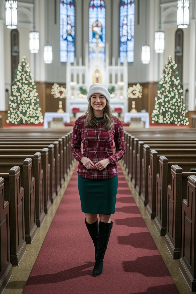Chic Christmas Church Outfit for Women outfit idea