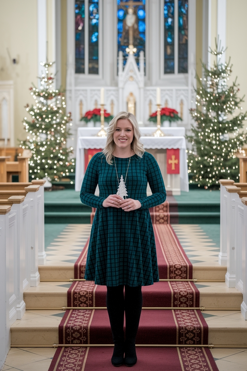 Beautiful Christmas Sunday Outfit Church for Family Gatherings outfit idea