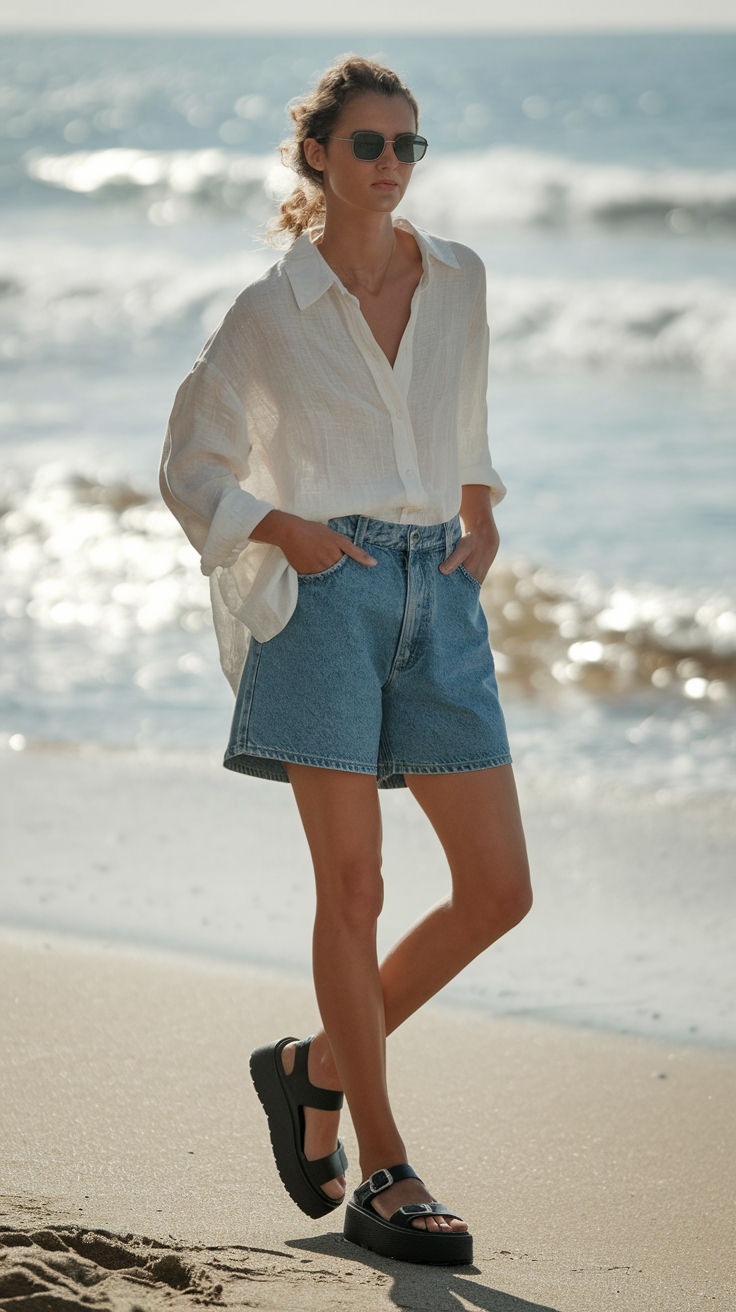Creating a Trendy Chunky Fisherman Sandals Outfit outfit idea