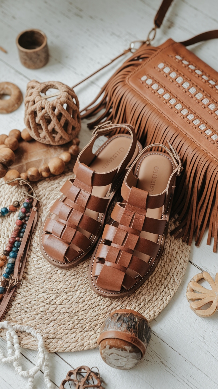 Versatile Chunky Leather Sandals for Everyday Wear outfit idea