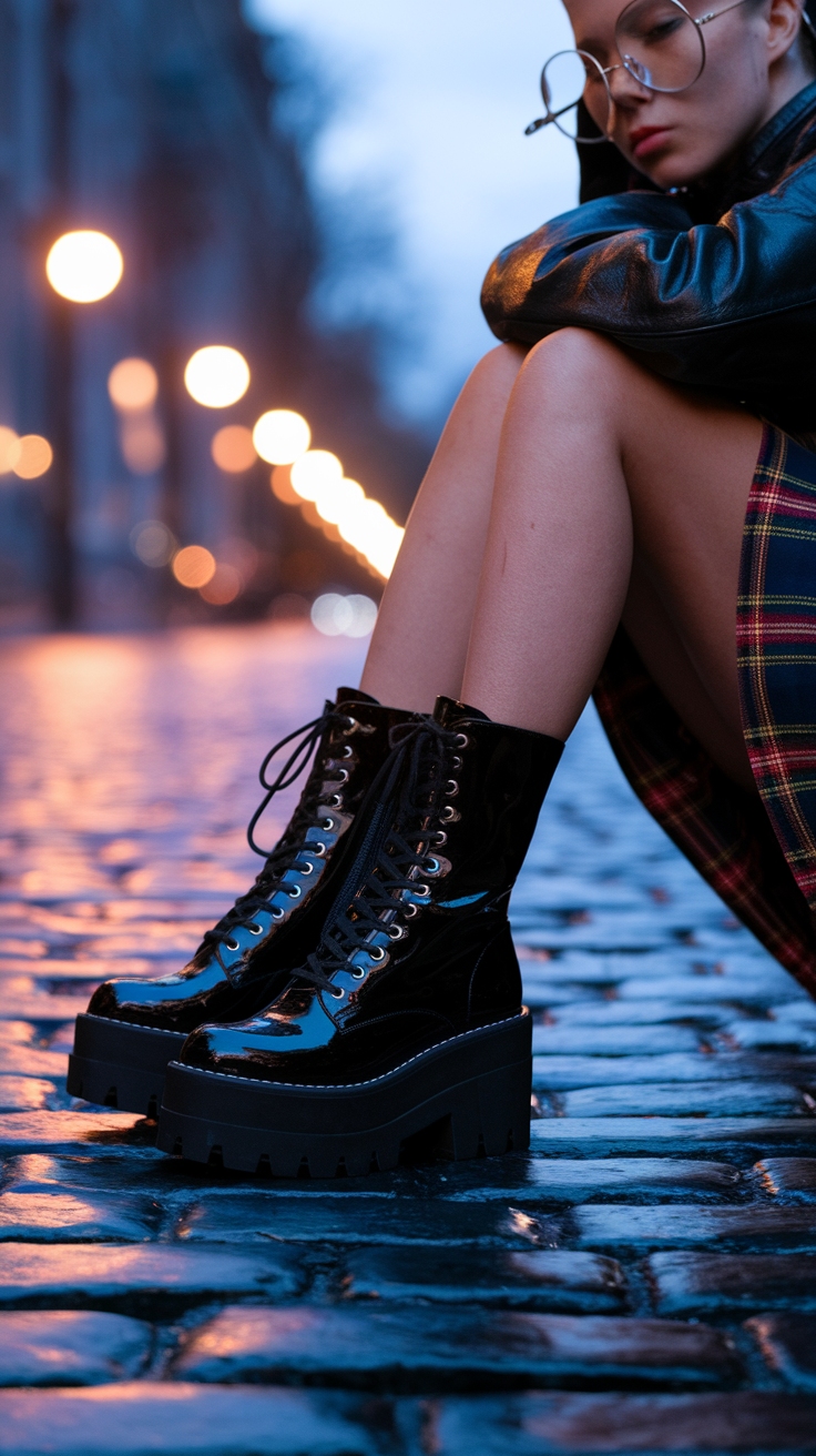Chunky Platform Boots: The Ultimate Trend for Fall outfit idea