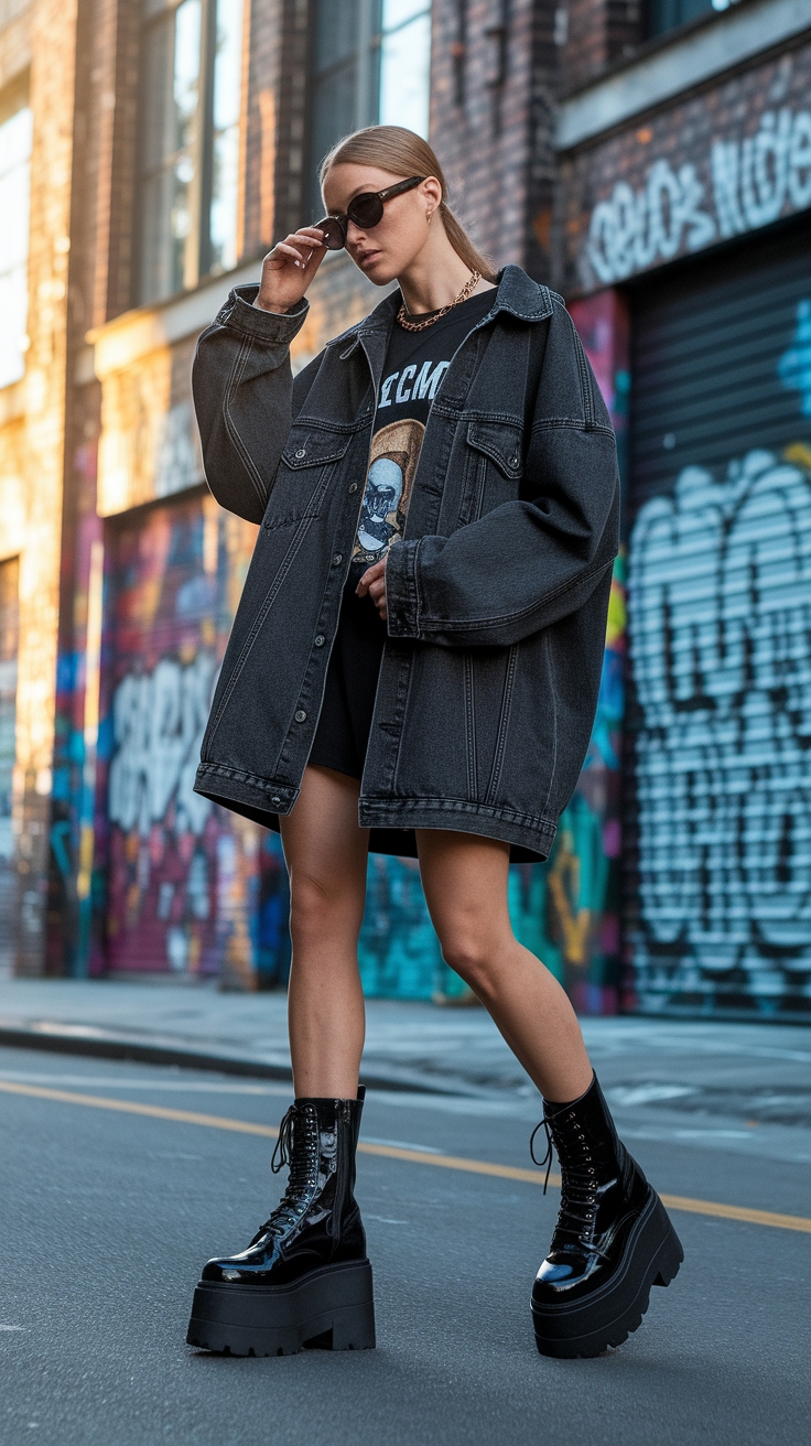 Fashion Forward Chunky Platform Sandals for Summer outfit idea