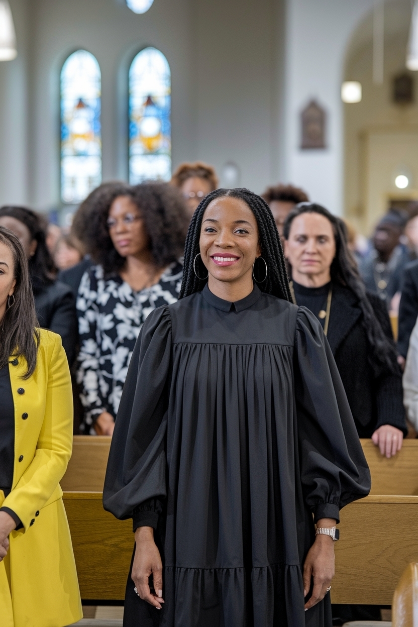 Church Outfit Black Women Yellow: Vibrant Choices outfit idea