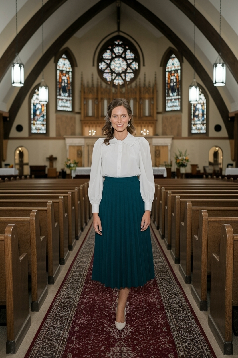 Effortless Elegance in Church Outfit for Women Simple outfit idea