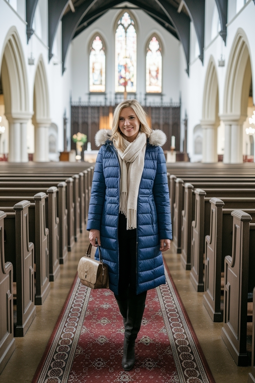 Cozy Church Outfit for Women Winter Essentials outfit idea