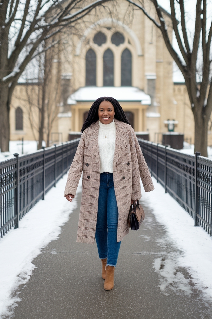 Stylish Church Outfit for Winter Sunday for Black Women outfit idea