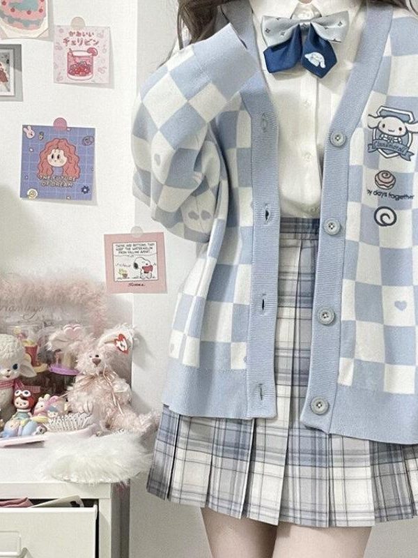 Cinnamoroll Buttoned Blue Cardigan