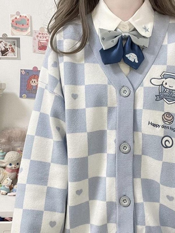Cinnamoroll Buttoned Blue Cardigan