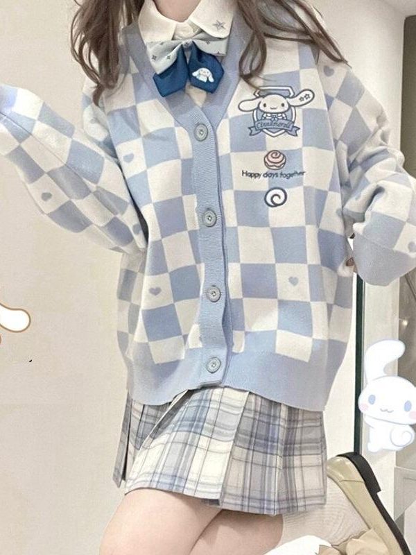 Cinnamoroll Buttoned Blue Cardigan
