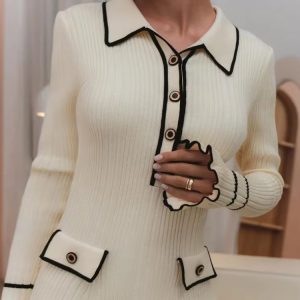 Classic Ribbed Midi Dress