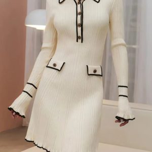 Classic Ribbed Midi Dress