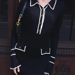 Classic Ribbed Midi Dress