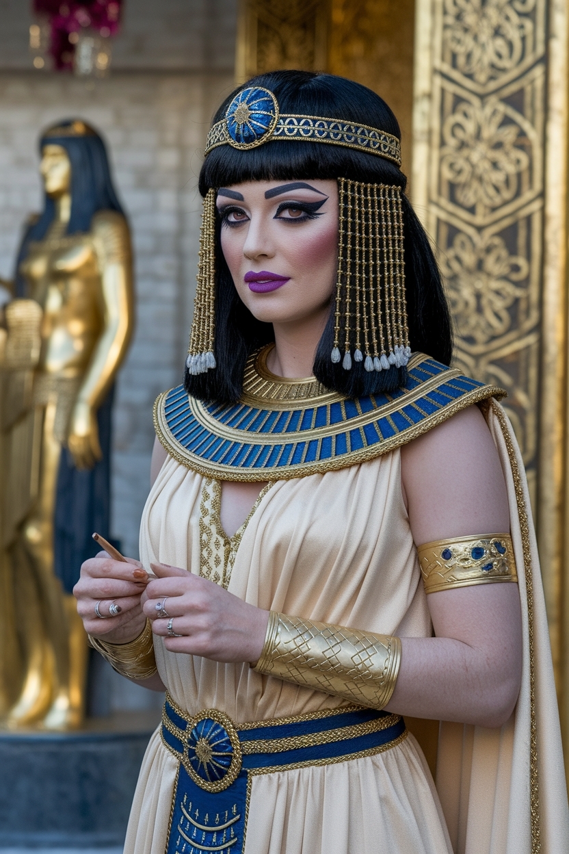 Cleopatra Halloween Costume Makeup Tips for a Stunning Look outfit idea