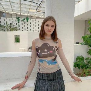 Cloud Monster Mesh Top