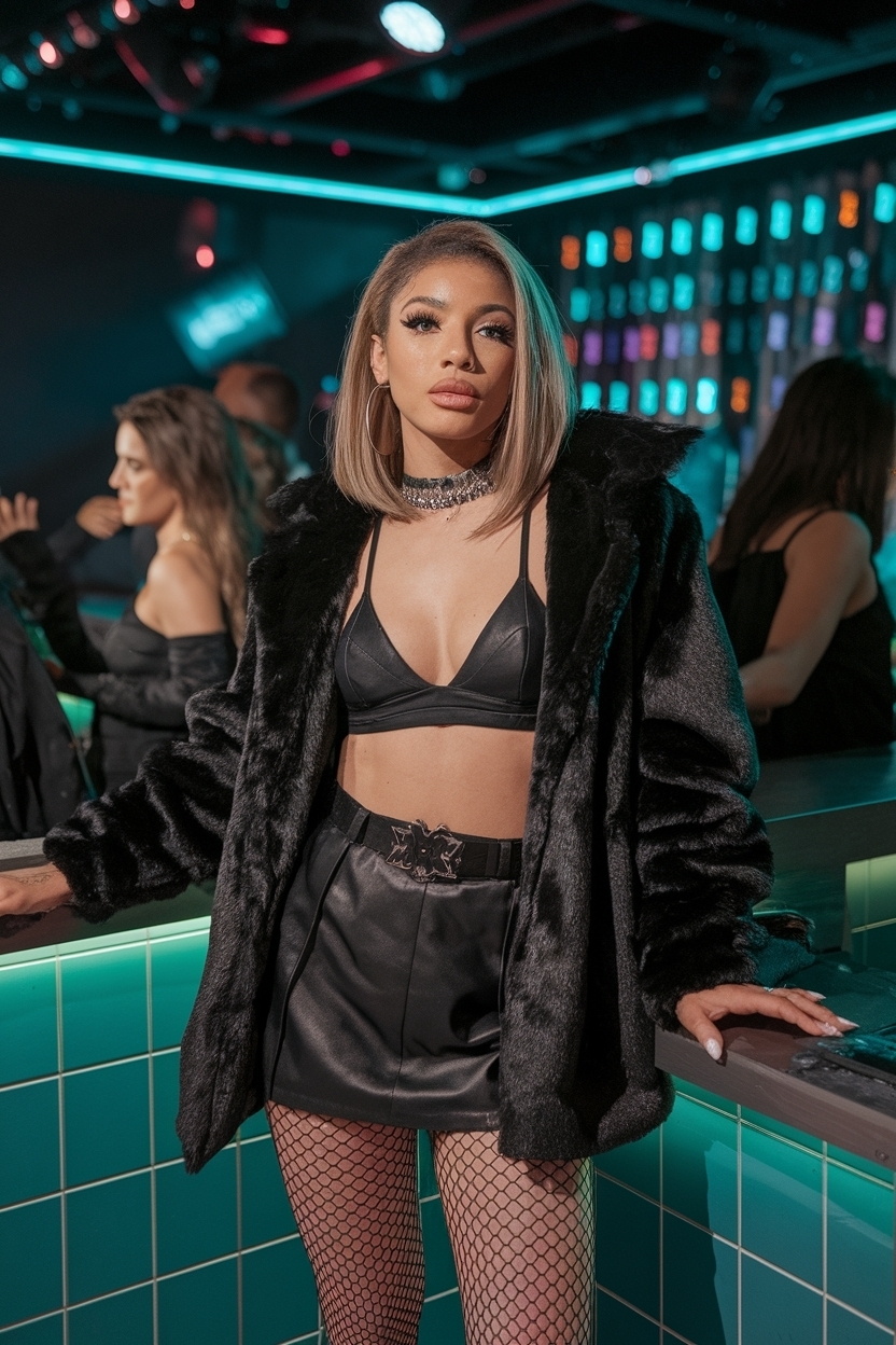 Sleek club outfits for women night baddie blac outfit idea