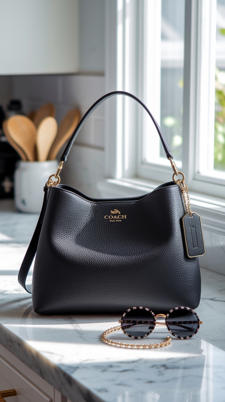Elevate Your Style with a Coach Black Shoulder Bag outfit idea