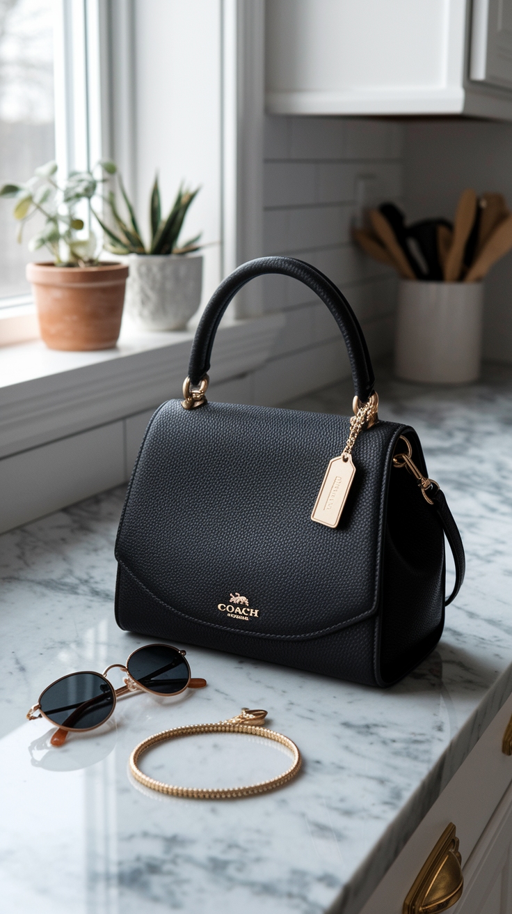 The Elegance of the Coach Teri Shoulder Bag Black outfit idea