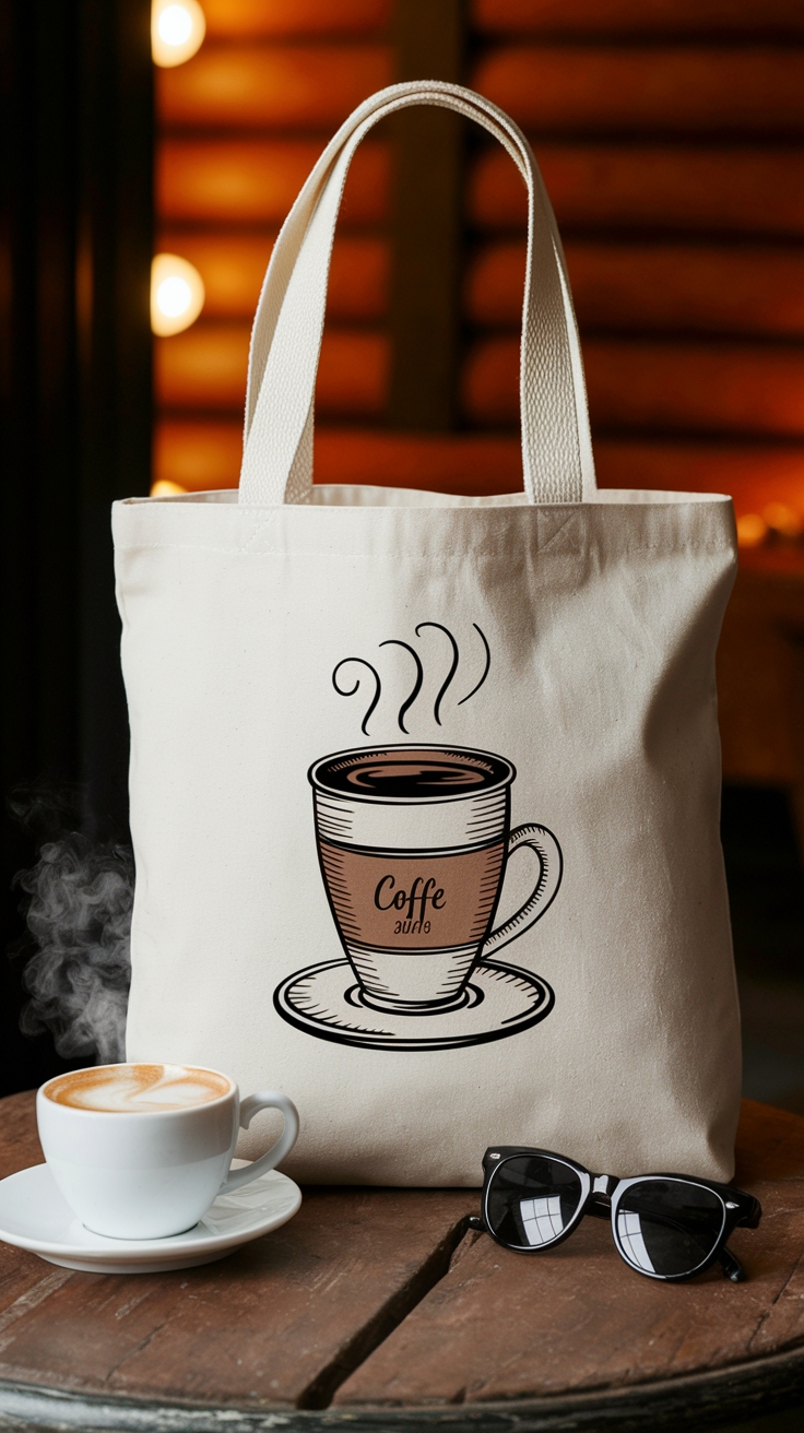Trendy Coffee Tote Bag Design Ideas for Coffee Lovers outfit idea