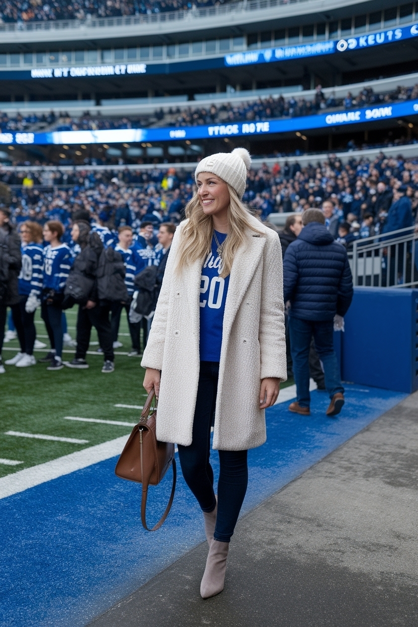 Cold Weather Game Day Outfit: Stay Cozy & Stylish outfit idea