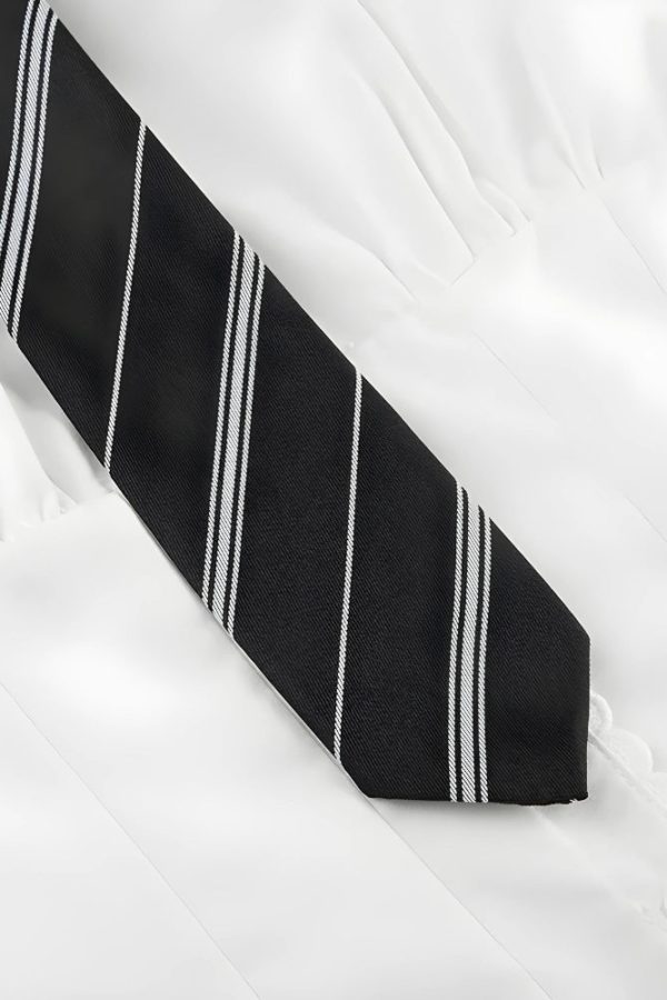College Shirt With Striped Tie