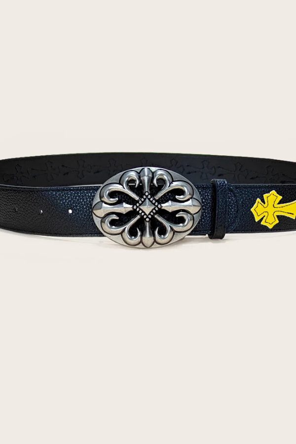 Colorful Cross Buckle Belt