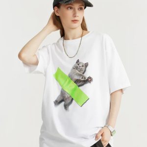 Contemporary Cat Art Tee