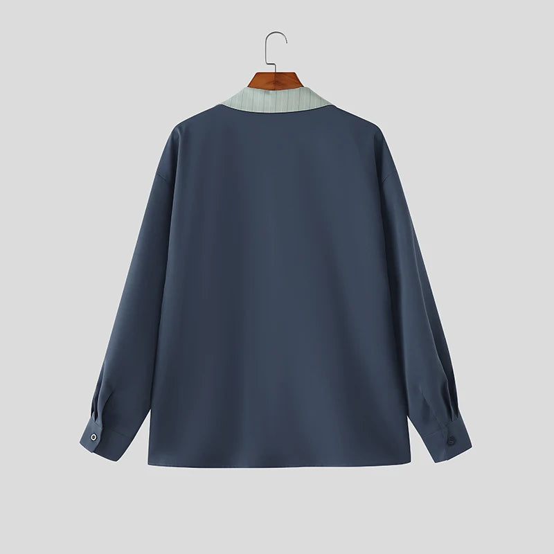 Contrast Collar Shirt