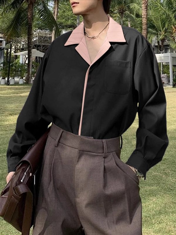 Contrast Collar Shirt