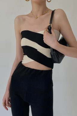 Contrast Color Tube Top