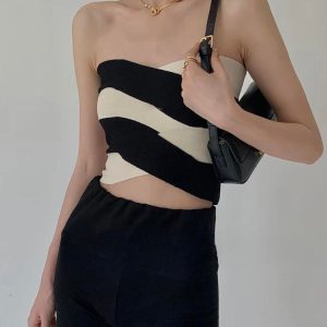 Contrast Color Tube Top