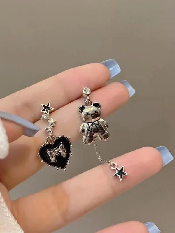 Coquette Bear Bow Earrings