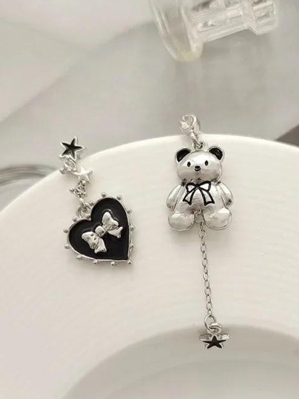 Coquette Bear Bow Earrings