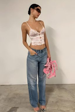 Coquette Bow Backless Lace Top