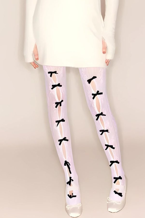 Coquette Bow Fishnet Tights