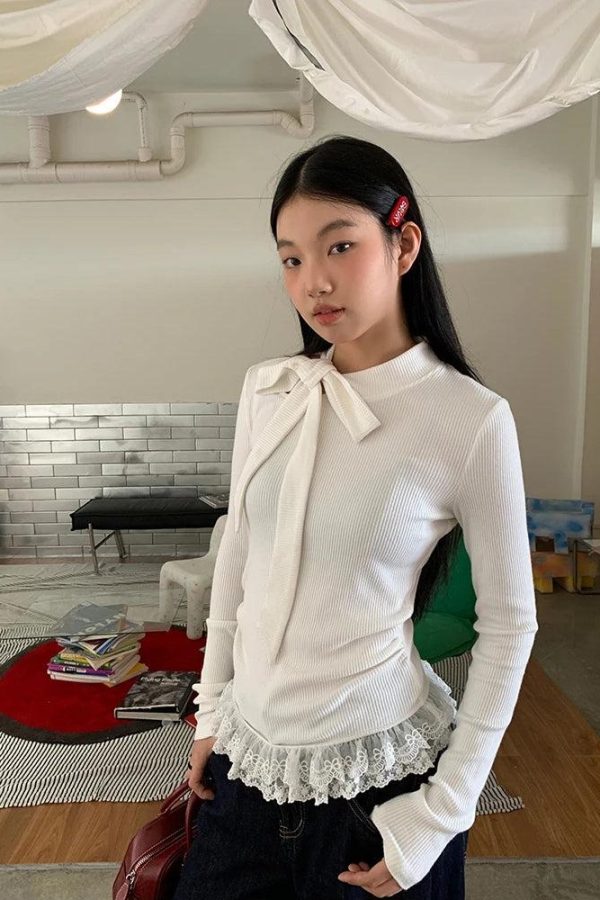 Coquette Bow Neck Blouse