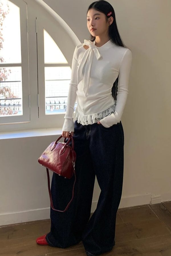 Coquette Bow Neck Blouse