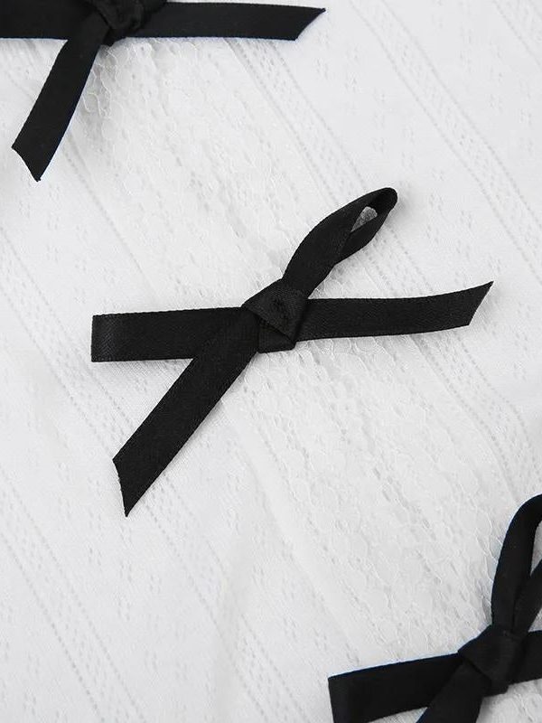 Coquette Bow Pointelle Top