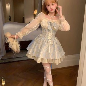 Coquette Bow Princess Mini Dress