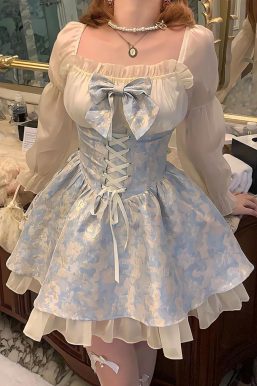 Coquette Bow Princess Mini Dress