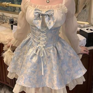 Coquette Bow Princess Mini Dress