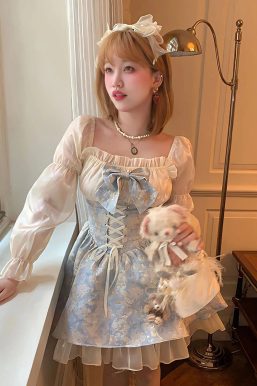 Coquette Bow Princess Mini Dress