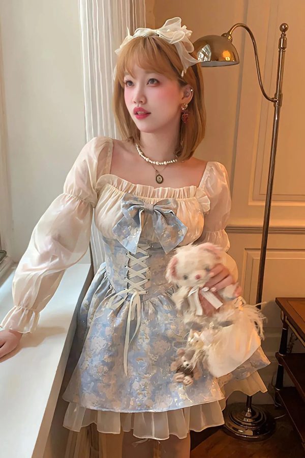 Coquette Bow Princess Mini Dress