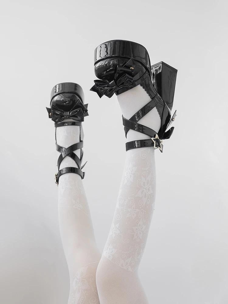 Coquette Bow Star Buckled Platform High Heels Coquette Bow Star Buckled Platform High Heels